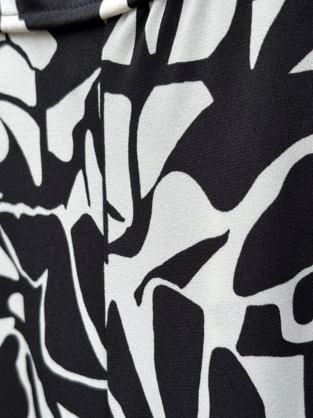 Three Dots | Black & White Leaf Print Wide-Leg Pull-On Pants | Size XL | NWT - Picture 2 of 6